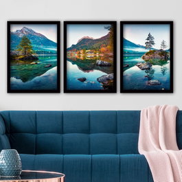 Wallity Cuadro Decorativo Enmarcado 3 Piezas Multicolor 35 x 45 cm